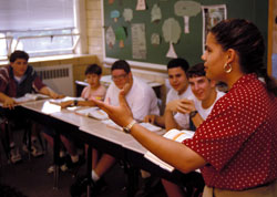 teacher in classroom