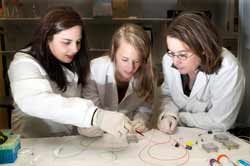 students in lab