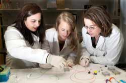 students in lab